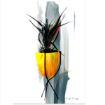 Abstract Plant Wall Art Print On Canvas 1200 X 800