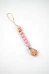 Emerald Baby Pacifier Clip Wooden Beads - Green