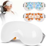 Eye Massager With Heat And Cooling For Migraines 14 Massage Nodes For Eye Strain Relief Rechargeable Bluetooth Music Improve Sle