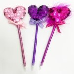 Sequin Heart Pen Assorted