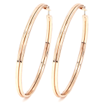 Large Rose Gold Tone Hoops