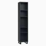 Simple Single Bookcase Black