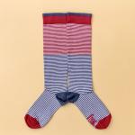 Ladies Red blue Knee-high Stripe Socks
