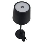 Rechargeable LED Table Lamp Black Height: 28 Cm