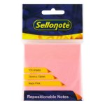 Sellonote Cube 75 X 75MM Neon Pink 100 Sheets
