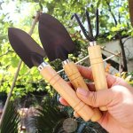3PCS Succulent Gardening Tool Set Wooden Handle MINI Iron Shovel Trowel Rake Combo For Potted Plants Home Gardening Flower Soil