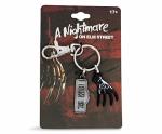 Toynk A Nightmare On Elm Street Sign And Freddy Glove Car & Backpack Keychain Ring - Awesome & Heavy Duty Metal Key Holder Organ