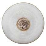 Beaded Shield - Plain White With Cowrie Center