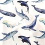 Whales Shower Curtain Fabric