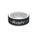 Eternal Hope Silicone Rings - Black white 8