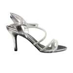 Glamour Nina Sandal Heels In Silver - Silver 8