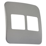 Two Double Module Cover Plate - Silver - Buy Online At 7 Triple 7