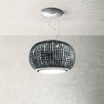 Elica Pmp 65CM Suspended Black Glass Chandelier Ex