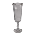 046100660 Champagne Glass 120ML - Clear With Gold Rim