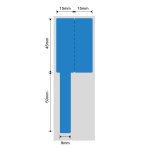 NB254 - - B1 B21 B3S B4 - 30X95MM - 80 Blue Cable Labels