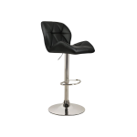 Adjustable Kitchen Counter Leather Padded Bar Stool With Chrome Base 868-BLACK
