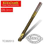 Tork Craft Drill Saw 8MM Tin. Coated Carded