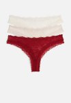 3-PACK Lace Brazilian Briefs - Dark Red powder Pink cream