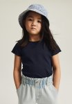 Ribbed Jersey Top - Navy Blue