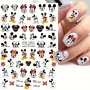 Licensed 1PC Disney Cartoon Image Mickey Minnie Mouse Winnie The Pooh Bear Donald Duck White Snow Princess Creative Cute Sticker Decoration Patch