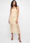 Strappy Sequin Midi Dress - Neutral