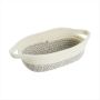 Rope Storage Baskets Organizer Woven Basket - Portable Cotton Bins For Clot