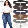 1PC Women No Show Stretch Belt Invisible Elastic Web Strap Belts With Flat Buckle For Jeans Pants Dresses