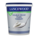 Lancewood Lactose Free Double Cream Plain Yoghurt 1KG