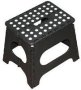 Folding Plastic Step Ladder Stool - Black