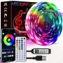 USB Bedroom LED Light Smart App Control Music Synchronization Color Changing Light Strip With Remote Control And Timing For Room Home Party Decoration Multiple