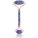 Sodalite Quartz Roller With Rosegold Handles