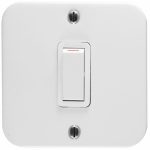 Crabtree Classic Switch Ind 75X75 1L1W 20A Stl Wht