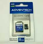 Adventech 8 Gb CLASS10 Micro Sd Card With Sd Adapter
