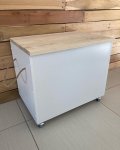 Toy Box On Wheels With Pine Lid