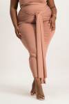 Savannah Wrap Tie Detail Skirt - Blush - 2XL