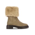 Iridea Suede Fur Boots -taupe