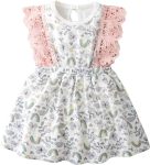 Pink Lace Rainbow Detail Dress