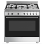 Smeg Concerto Cooker With Gas Hob 90X60CM – Stainless Steel