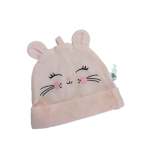 Nb Pink Cotton Bunny Beanie - Woolworths