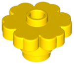 Parts Plant Flower 2 X 2 Rounded - Open Stud 4728 - Yellow