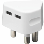 Ellies Spar Wall Charger 3 Pin 2XUSB 2.1A White 1’S