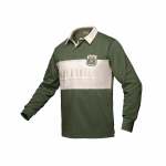 Men's L S Rugby Jersey - Green & Stone - 5XL