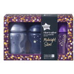 Tommee Tippee 260ML Bottle 3 Pack Skies Edition - Night