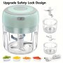 100/250ML Electric MINI Garlic Chopper USB Meat Grinder Garlic Masher Machine Sturdy Durable Crushed Ginger Vegetable Crusher Kitchenware