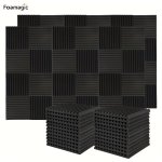 50PCS Of 2.54CM X 30.48CM X 30.48CM Acoustic Foam Wall Panels - Improve Your Studio Soundproofing & Absorption Treatment Eid Al-