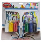 Scrape Art Kit Bright Acrylic Paints 7 Piece