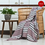 Protea Pin Stripe - Shoreline Ice Violet iron - 150 X 200 Cm