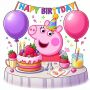 Peppa Pig Birthday Stickers 3 - Pack Of 20