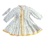 Dainty Yellow Cotton Baby Dress Set