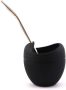 Silicone Yerba Mate Cup With Metal Straw - Black